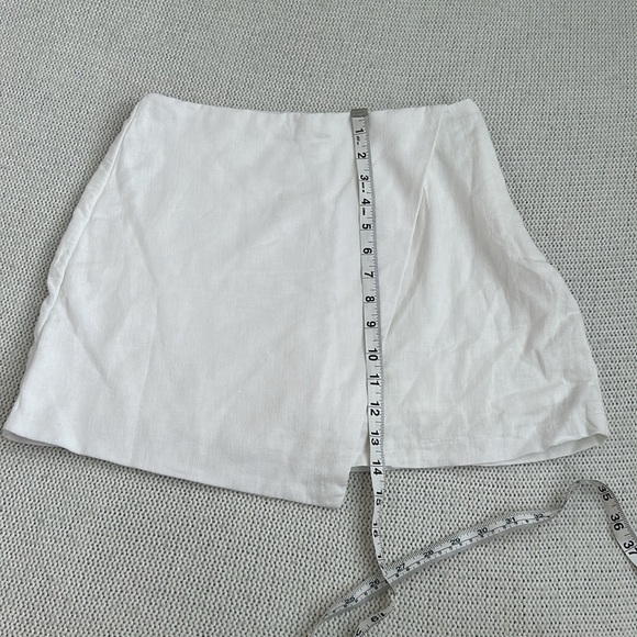 Abercrombie & Fitch Linen Skirt White Size Small - Picture 4 of 7